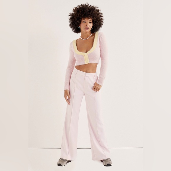 For Love And Lemons Sheila Cropped Cardigan, Pink/Yellow, 2X, Will Fit XL, 1X - Picture 8 of 10